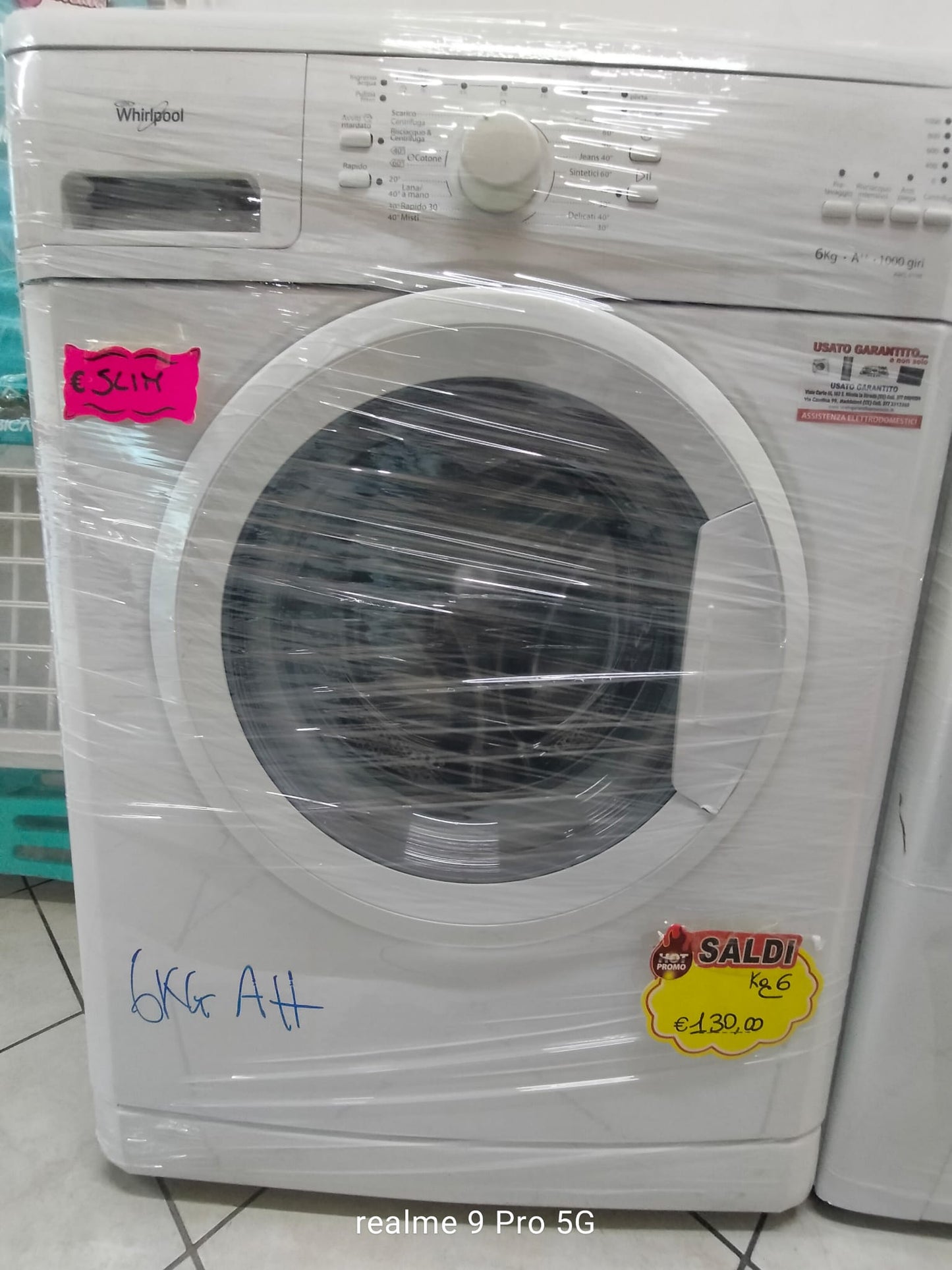 LAVATRICE WHIRLPOOL 6KG SLIM