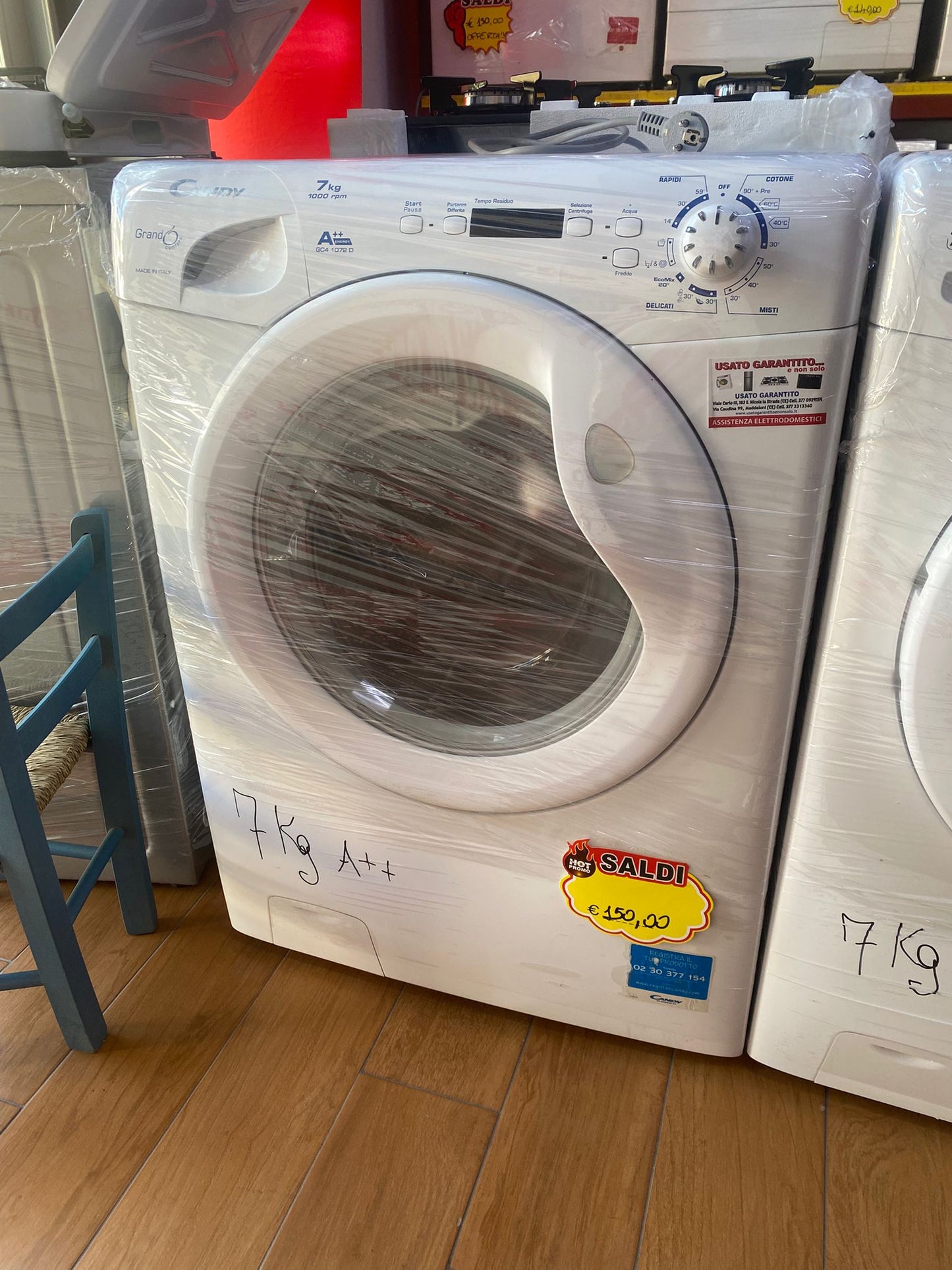 LAVATRICE CANDY GRANDO' COMFORT 7KG SLIM