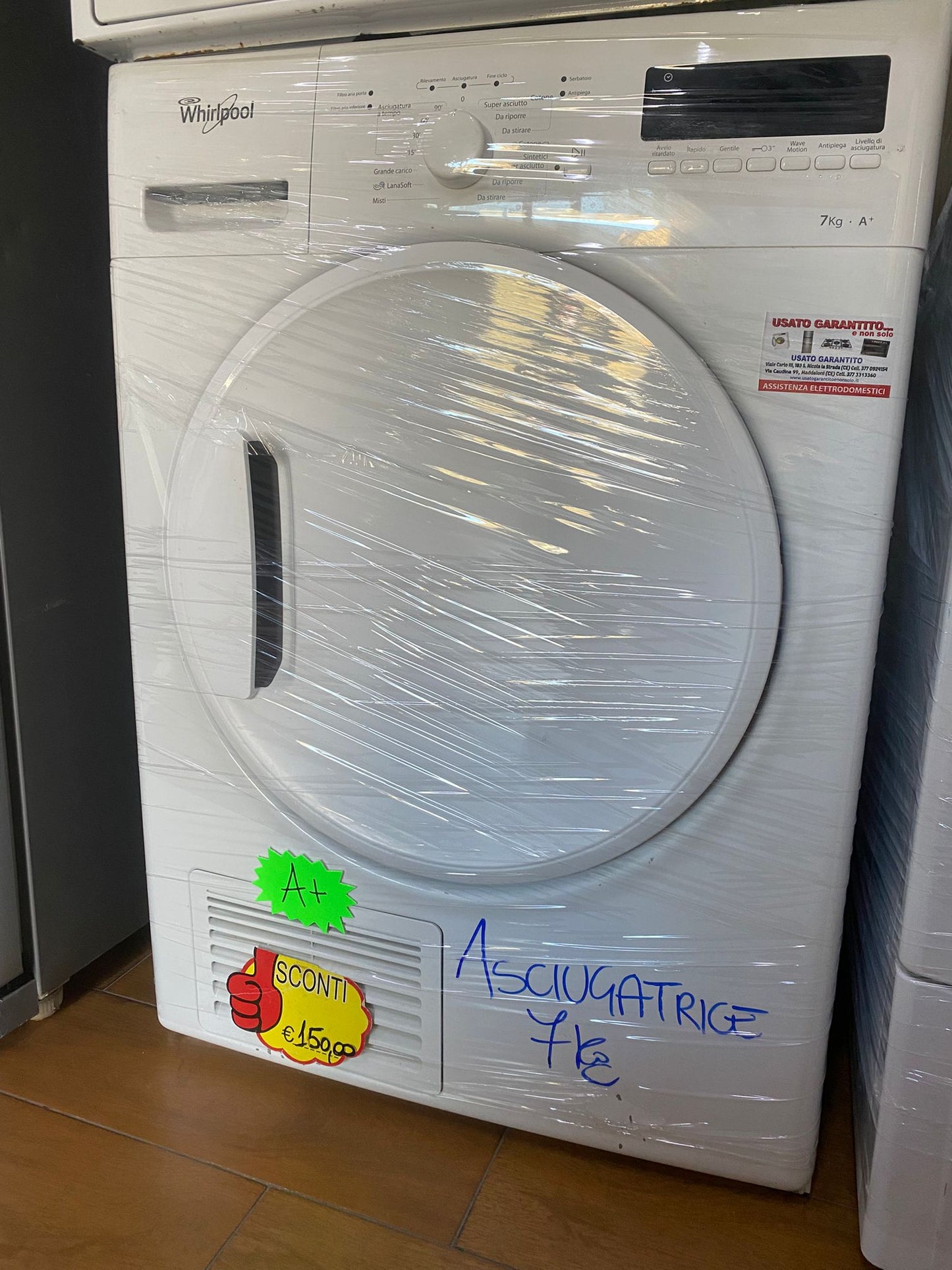 ASCIUGATRICE WHIRLPOOL 7KG OBLO' CHIUSO