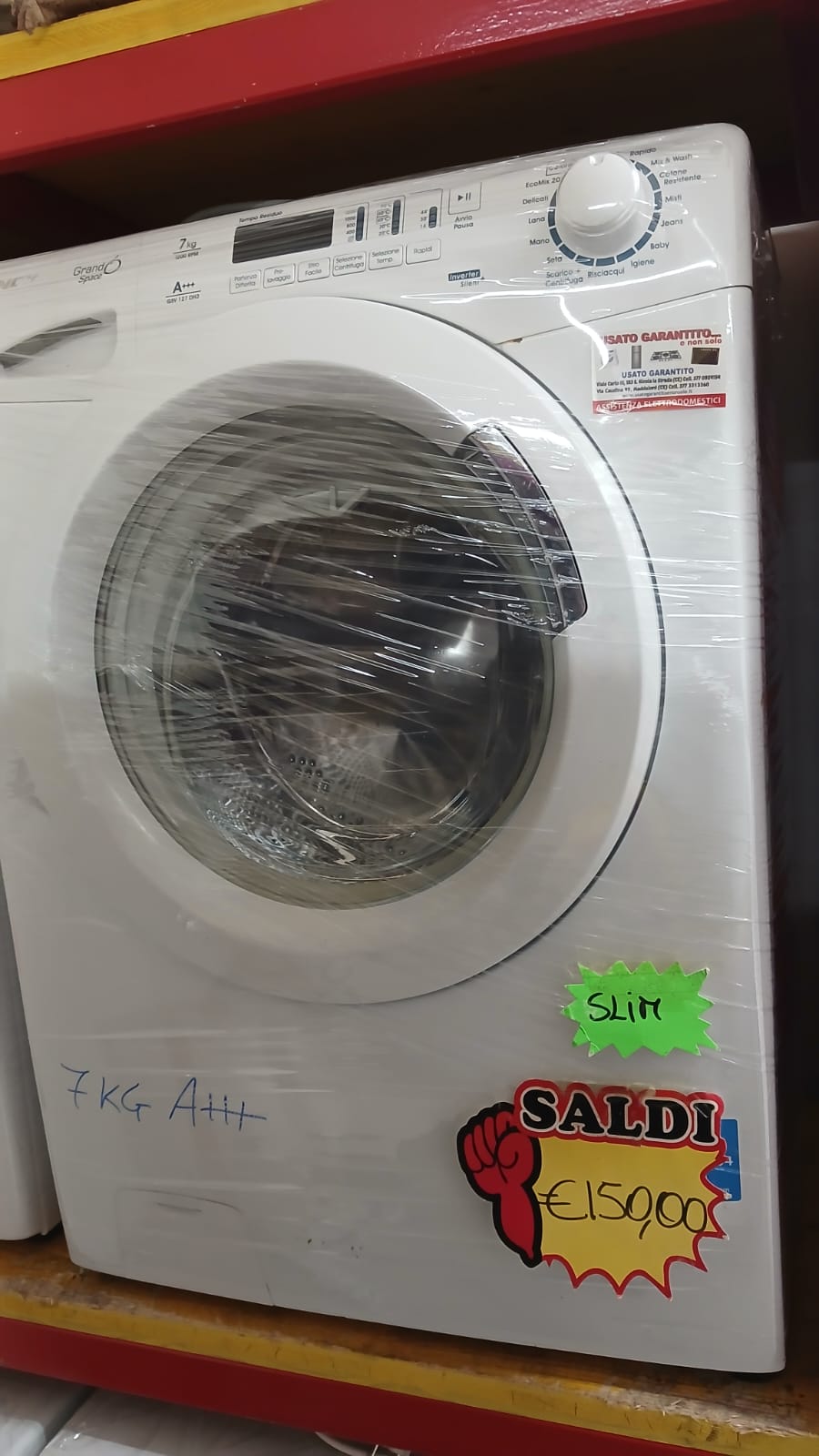 LAVATRICE CANDY GRANDO' SPACE 7KG SLIM