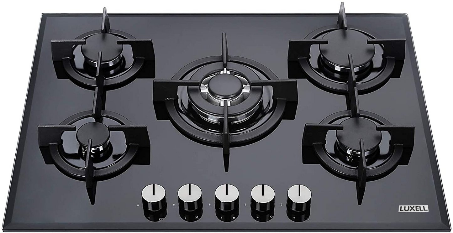 PIANO COTTURA STAYLUX VETRO NERO 75CM