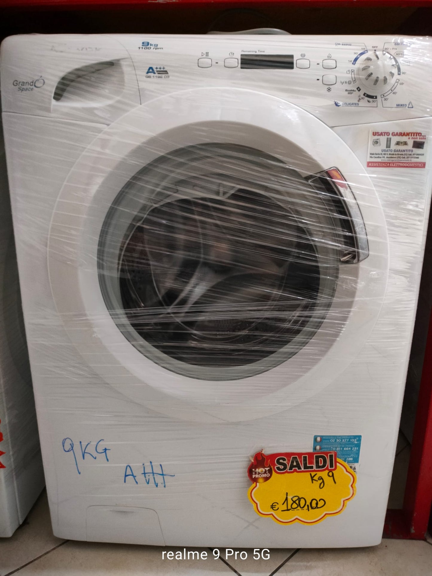 LAVATRICE CANDY GRANDO' SPACE 9KG