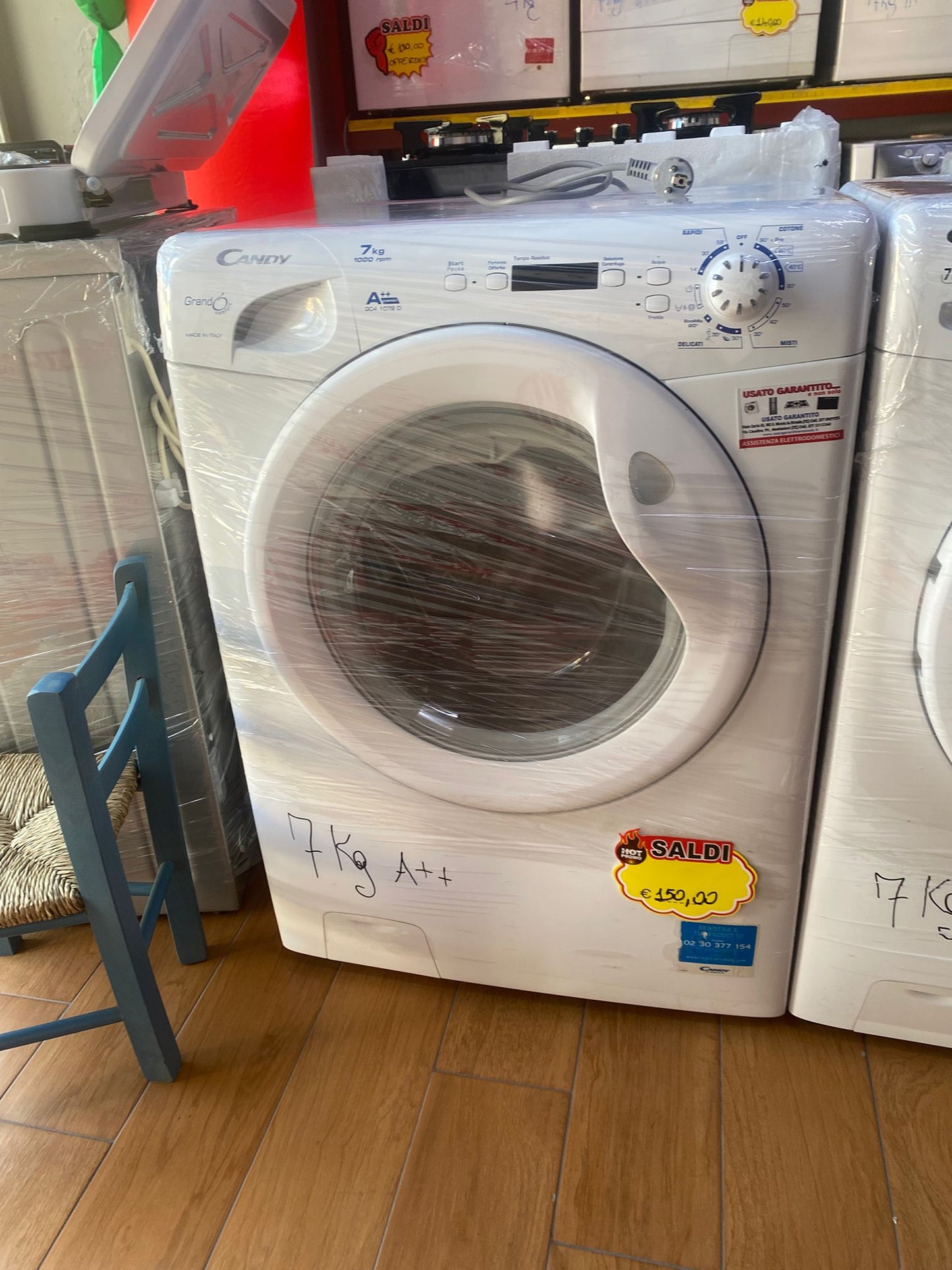 LAVATRICE CANDY GRANDO' COMFORT 7KG SLIM