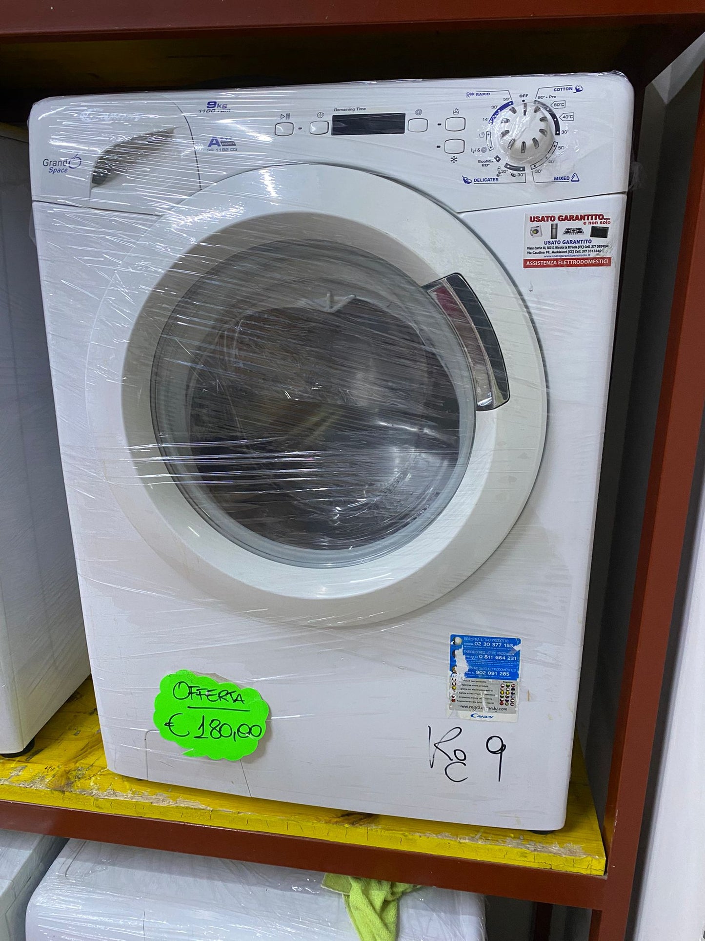 LAVATRICE CANDY GRANDO' SPACE 9KG