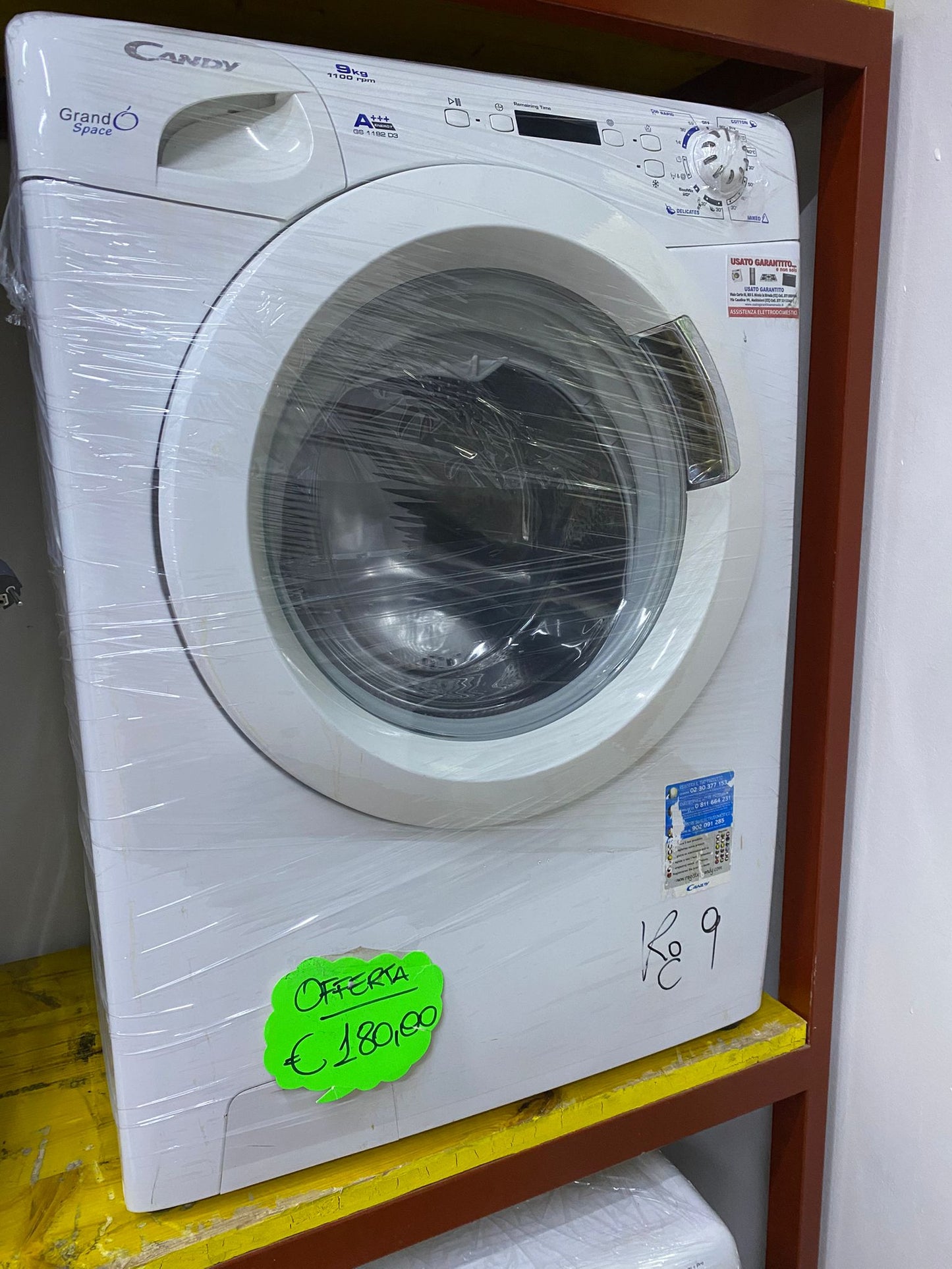 LAVATRICE CANDY GRANDO' SPACE 9KG