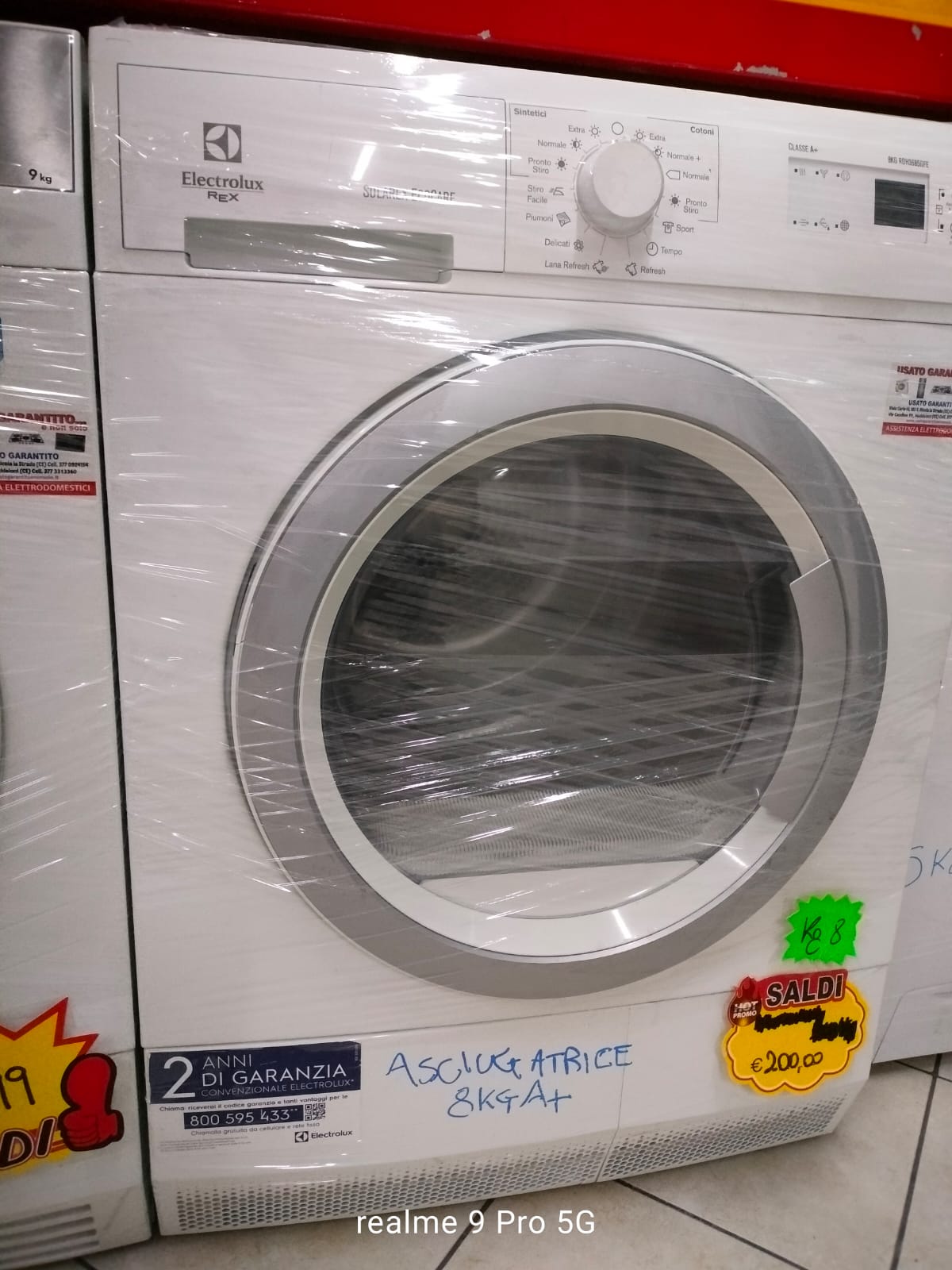 ASCIUGATRICE ELECTROLUX REX 8KG