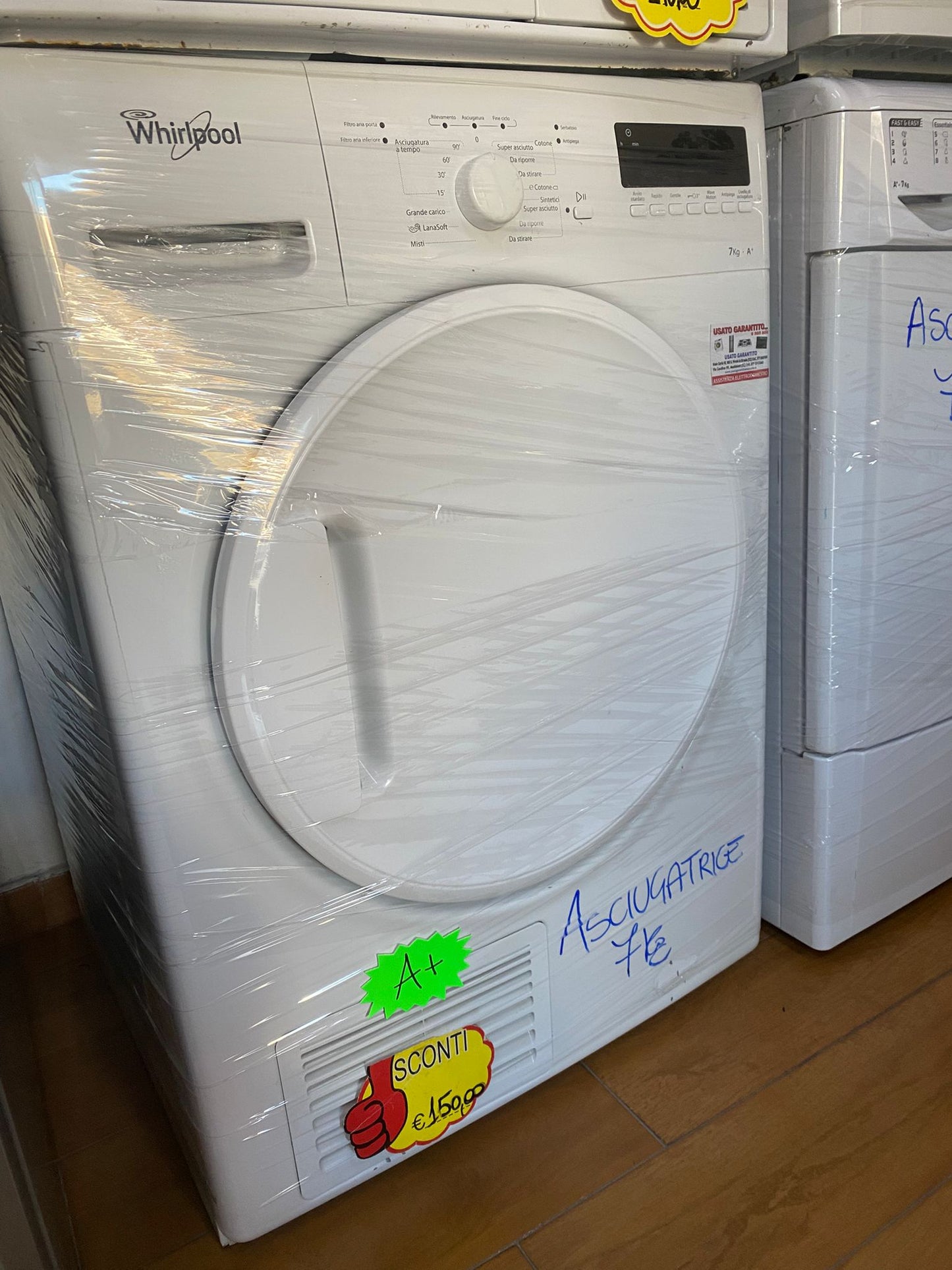 ASCIUGATRICE WHIRLPOOL 7KG OBLO' CHIUSO
