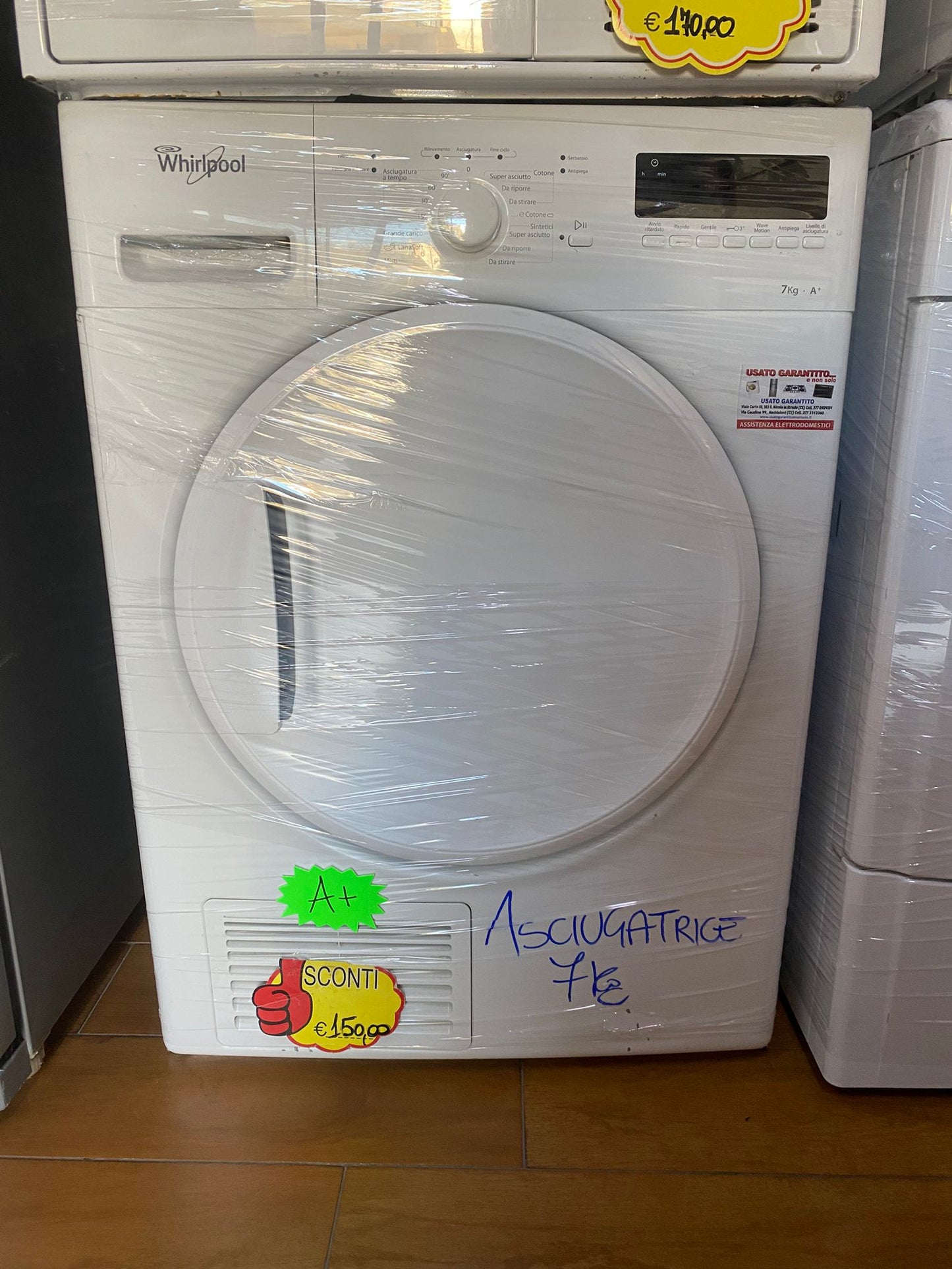 ASCIUGATRICE WHIRLPOOL 7KG OBLO' CHIUSO