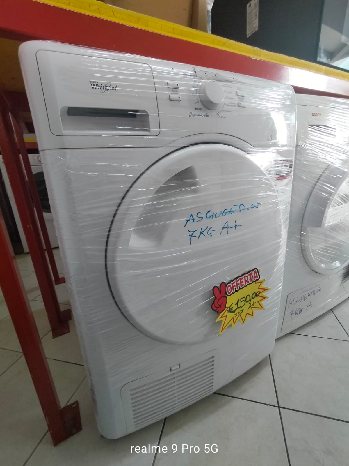 ASCIUGATRICE WHIRLPOOL 7KG OBLO' CHIUSO